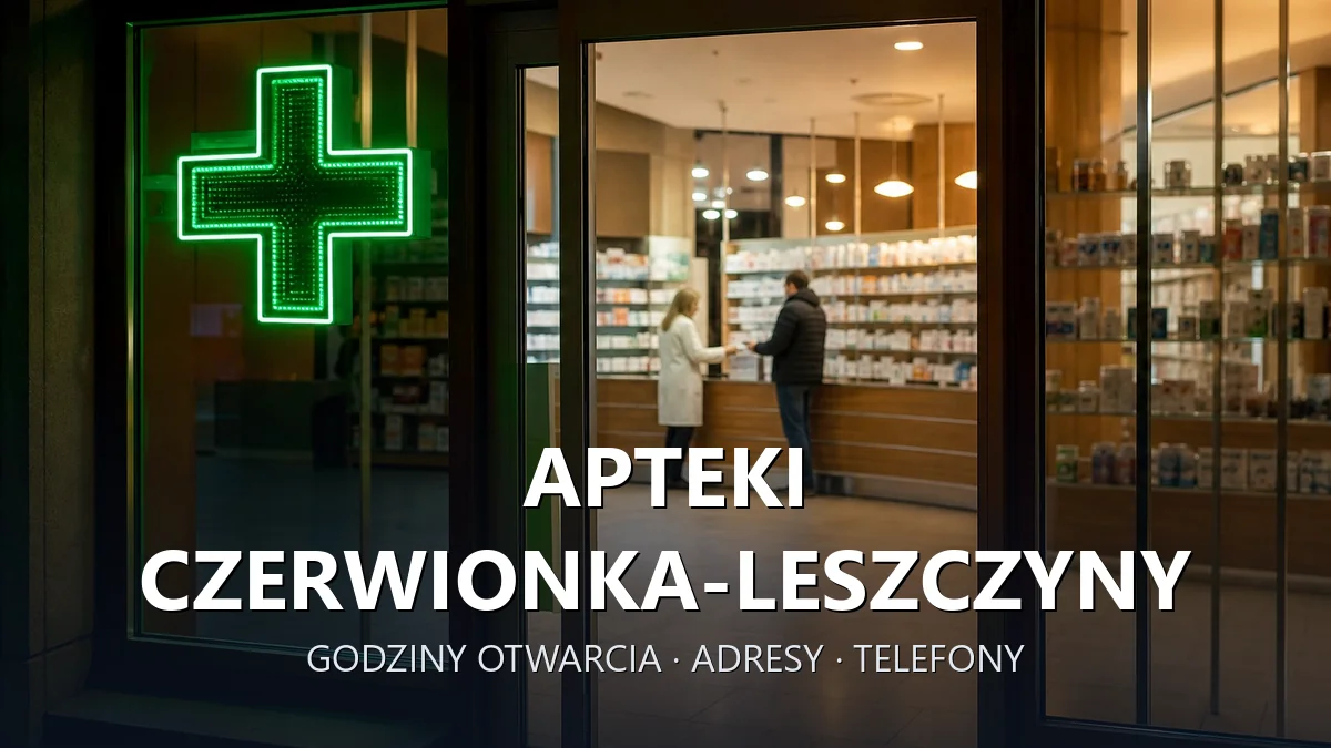 Apteki Czerwionka-Leszczyny, powiat rybnicki - adresy, telefony, godziny otwarcia