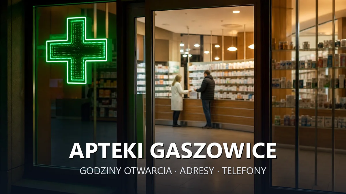 Apteki Gaszowice, powiat rybnicki - adresy, telefony, godziny otwarcia