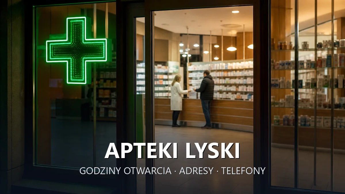 Apteki LYSKI, powiat rybnicki - adresy, telefony, godziny otwarcia