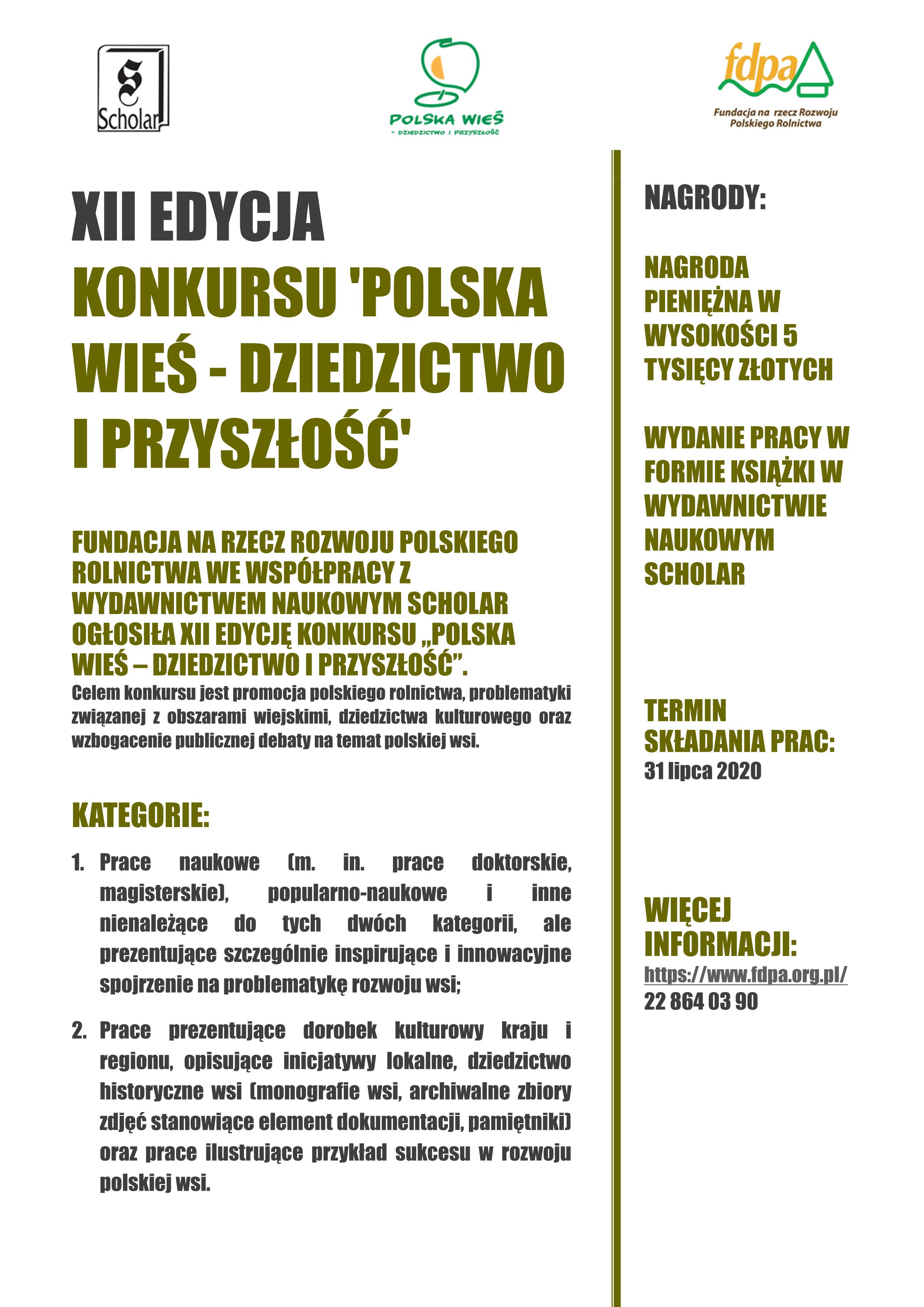 Powiat Rybnik: XII edycja konkursu Polska wieś dziedzictwo i przyszłość