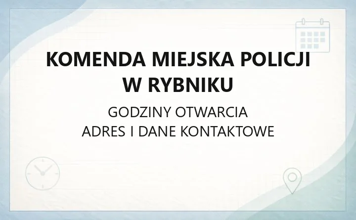 Komenda Miejska Policji w Rybniku - kontakt, komisariaty, dzielnicowi