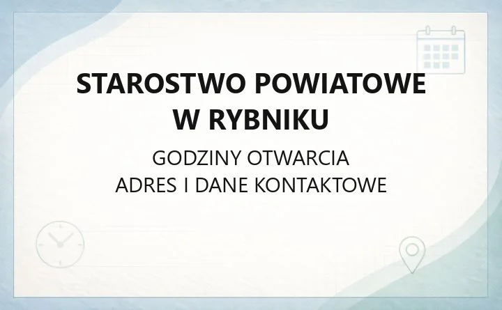 Starostwo Powiatowe w Rybniku - kontakt, rejestracja pojazdów, prawo jazdy, pomoc prawna