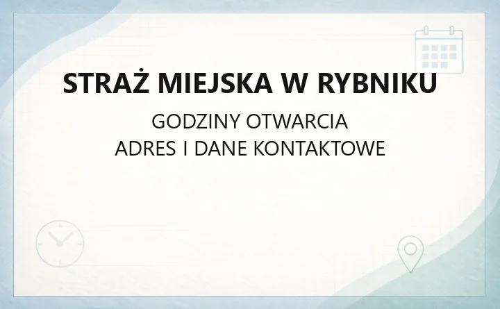 Straż Miejska w Rybniku - kontakt, telefon i dostępność