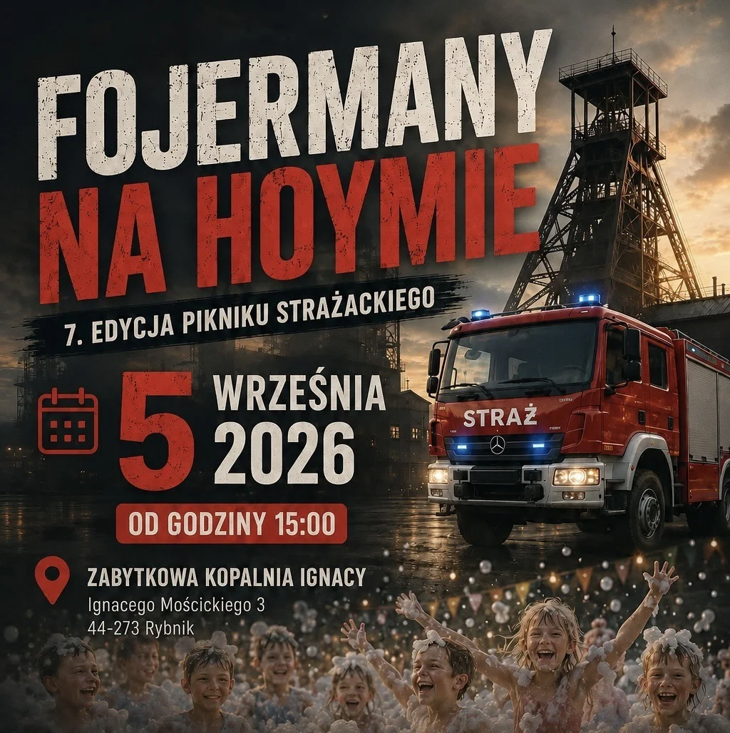 Grafika promocyjna wydarzenia 7. edycja Fojermanów na Hoymie – atrakcje