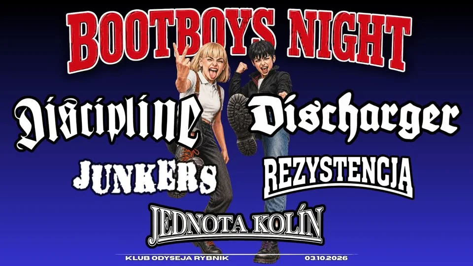 Grafika promocyjna wydarzenia BOOTBOYS NIGHT VOL2: koncert w Rybniku