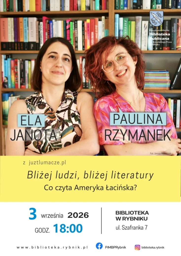 Grafika promocyjna wydarzenia Cykl Bliżej: Co czyta Ameryka Łacińska?