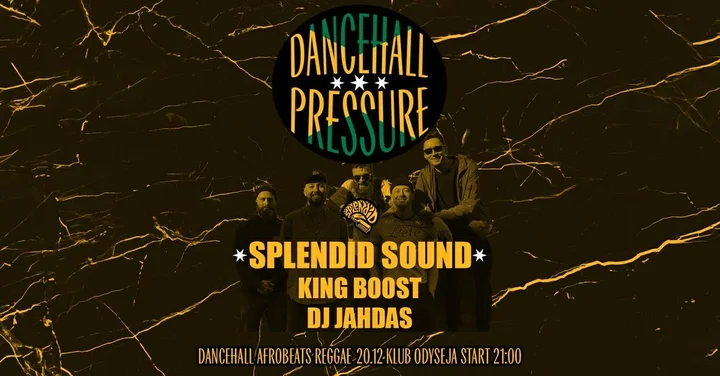 Grafika promocyjna wydarzenia Dancehall Pressure — gorąca noc dancehallu w Rybniku