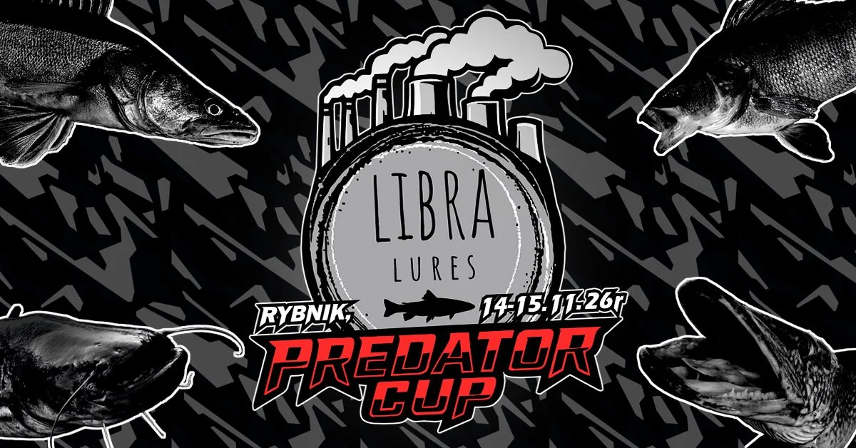 Grafika promocyjna wydarzenia Libra Lures Predator Cup Rybnik – spinning z łodzi