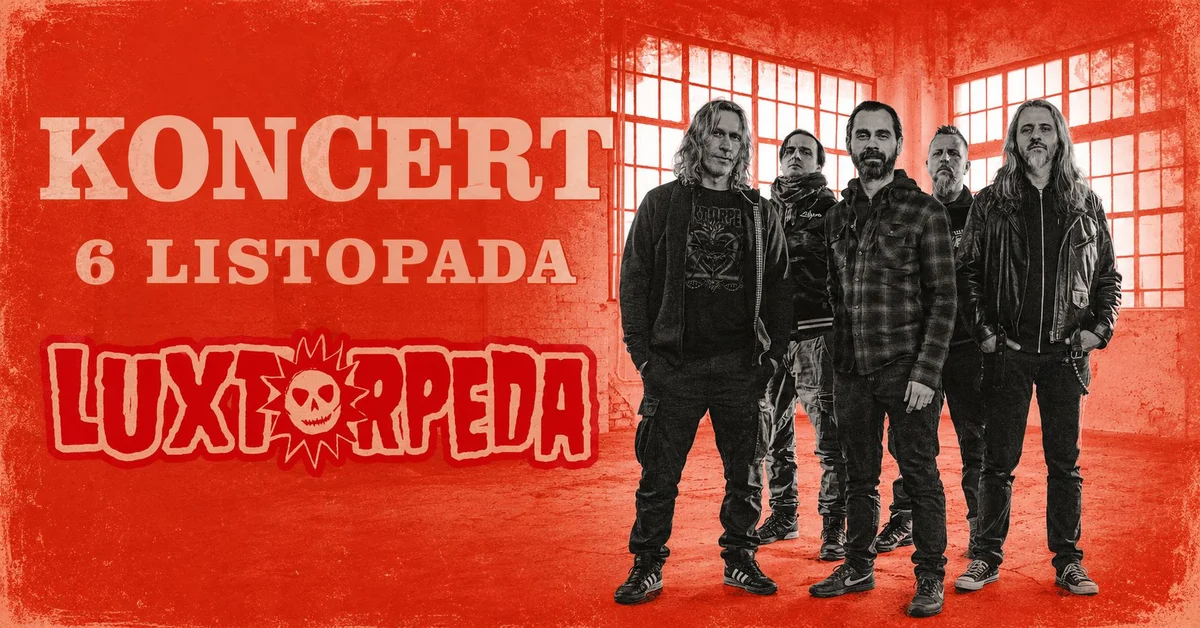 Grafika promocyjna wydarzenia Luxtorpeda: koncert w Rybniku