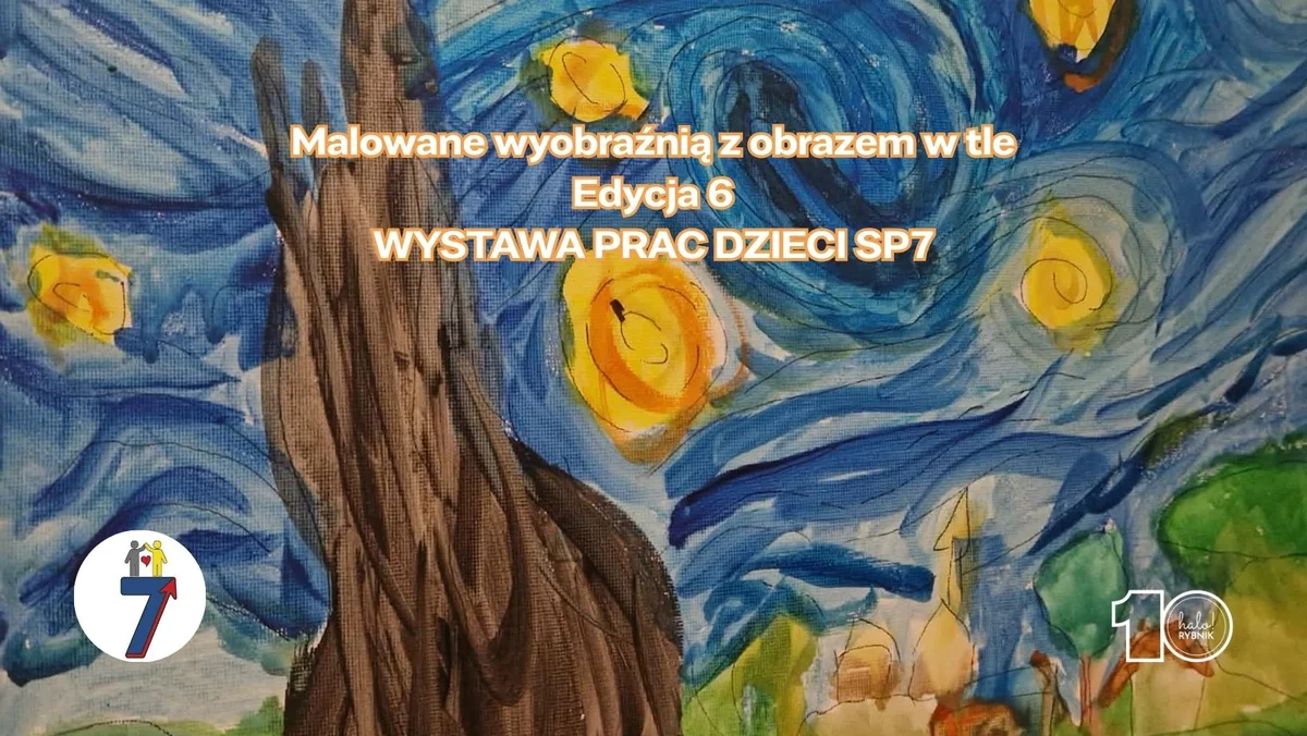 Grafika promocyjna wydarzenia Malowane wyobraźnią – wystawa SP7