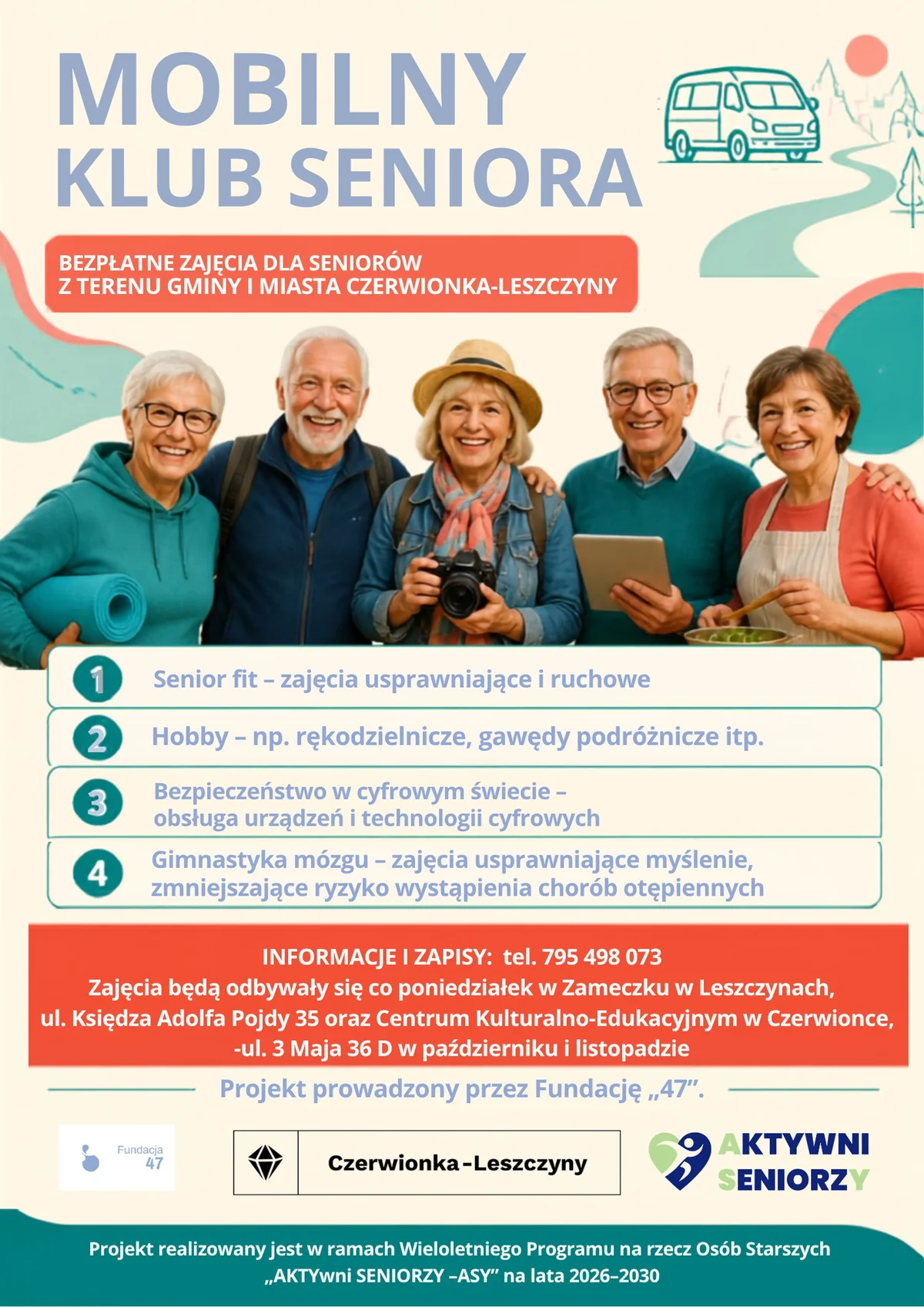 Grafika promocyjna wydarzenia Mobilny Klub Seniora