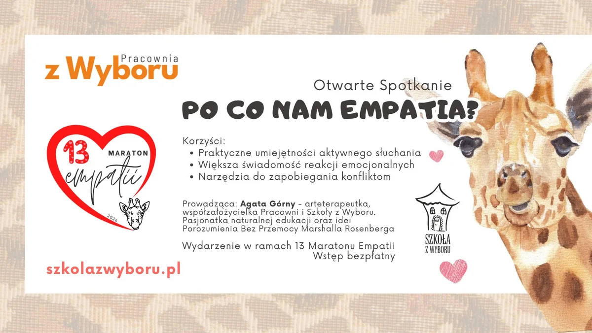 Grafika promocyjna wydarzenia PO CO NAM EMPATIA? Warsztaty w Rybniku