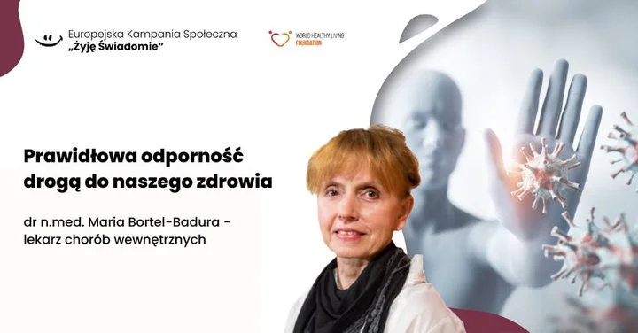 Obrazek przedstawia grafikę promocyjną wydarzenia Jak wzmocnić odporność — konferencja w Rybniku