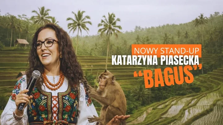 Grafika promocyjna wydarzenia Katarzyna Piasecka: BAGUS — nowy program stand-up w Rybniku