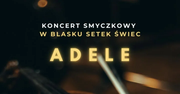 Obrazek przedstawia grafikę promocyjną wydarzenia Koncert fortepianowy z największymi przebojami Adele w Rybniku