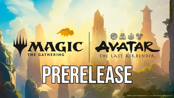 Obrazek przedstawia grafikę promocyjną wydarzenia Turniej Prerelease Avatar: The Last Airbender w Rybniku