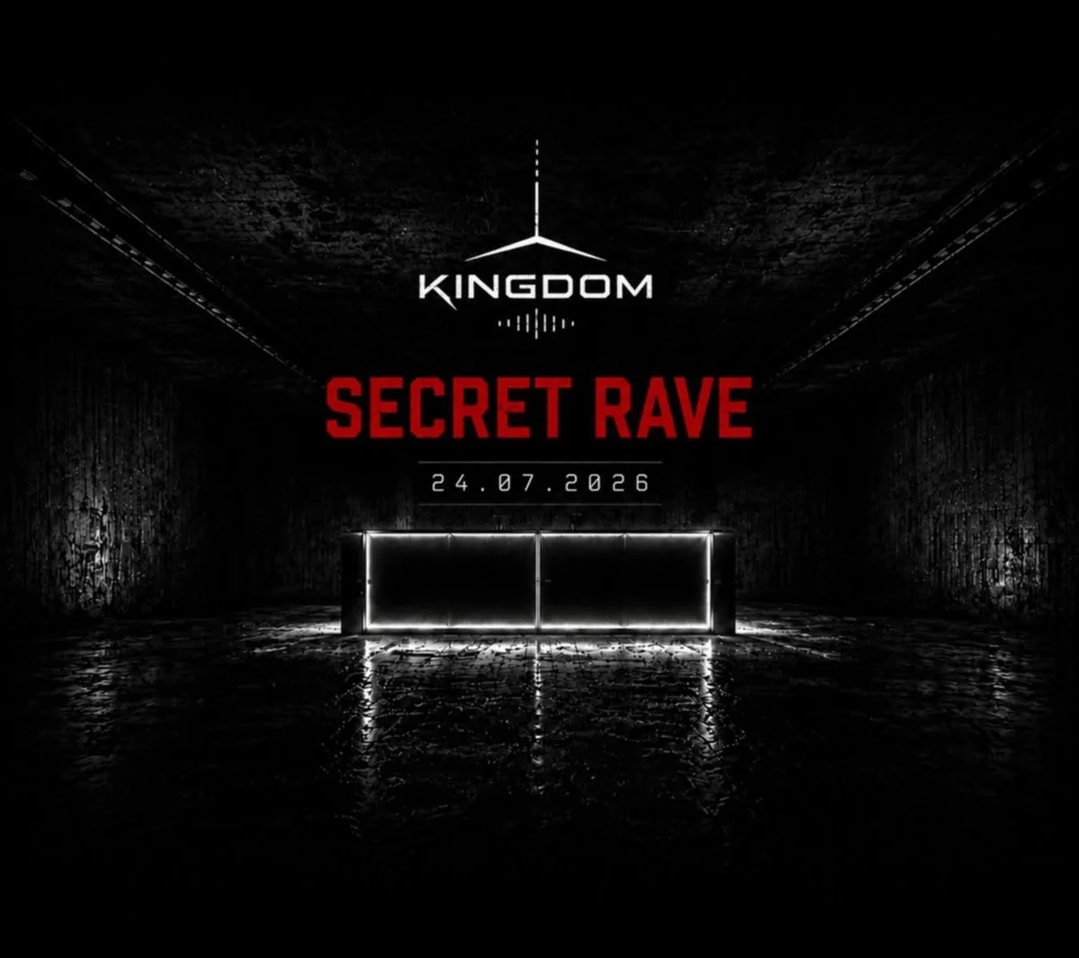 Grafika promocyjna wydarzenia Secret Rave w Rybniku