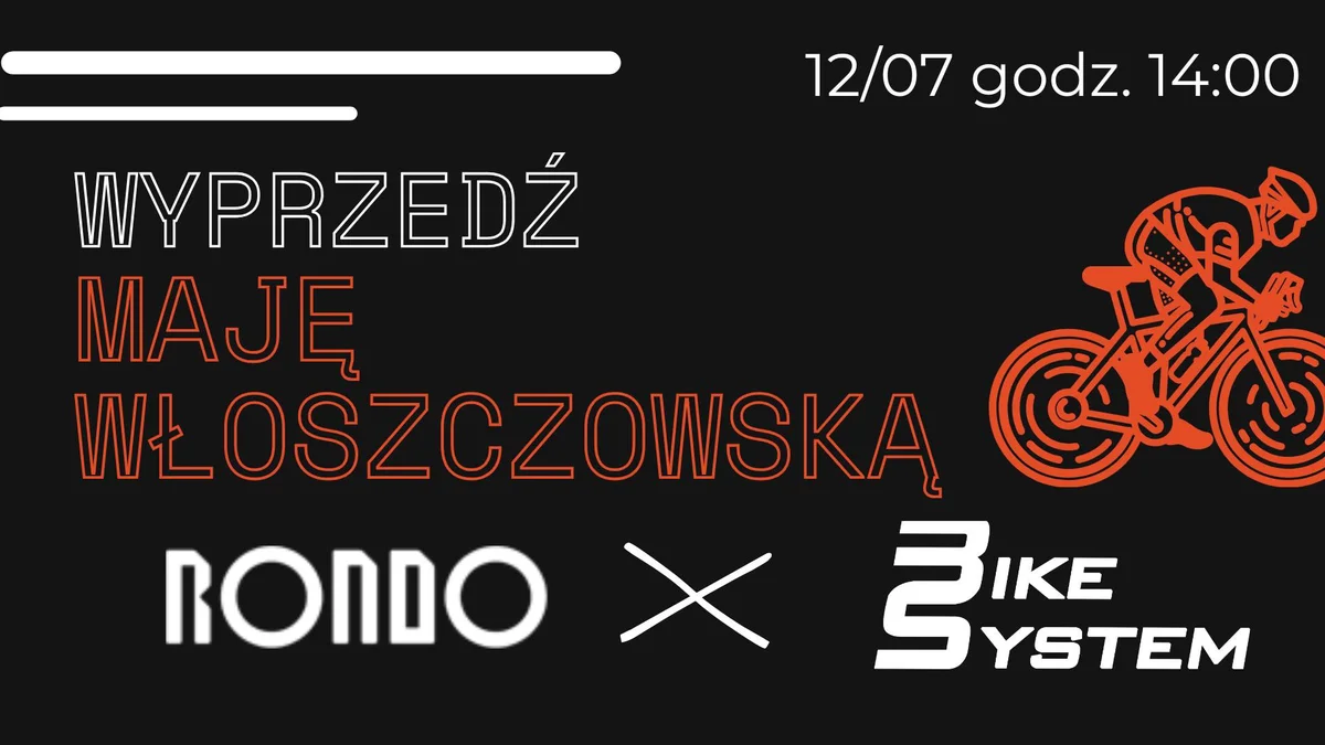 Grafika promocyjna wydarzenia Testy rowerów gravelowych i wspólna jazda z Mają Włoszczowską w Rybniku
