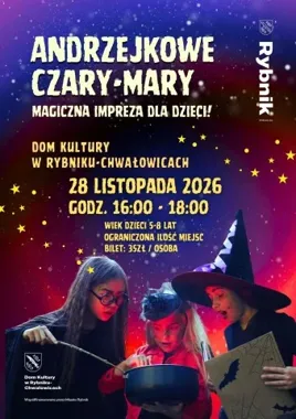 Grafika promocyjna wydarzenia Andrzejkowe Czary-Mary