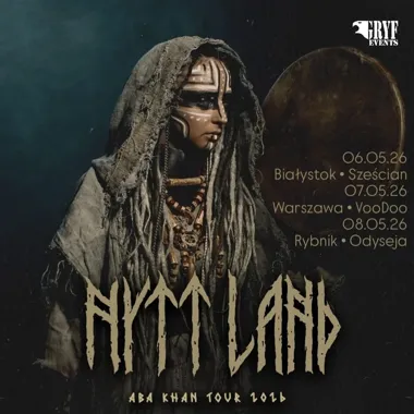 Grafika promocyjna wydarzenia Nytt Land w Rybniku — koncert rytualnego folk w Klubie Odyseja