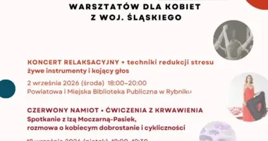Grafika promocyjna wydarzenia Koncert relaksacyjny + techniki redukcji stresu
