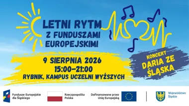 Grafika promocyjna wydarzenia Letni Rytm z Funduszami Europejskimi