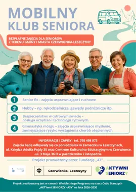 Grafika promocyjna wydarzenia Mobilny Klub Seniora