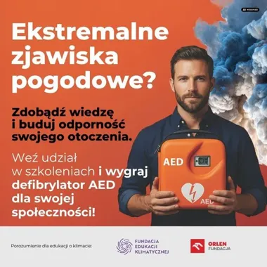 Grafika promocyjna wydarzenia Spotkanie edukacyjne MISJA/72: Ekstremalne zjawiska pogodowe