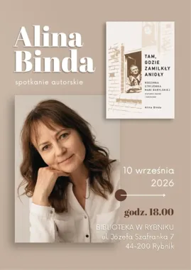 Grafika promocyjna wydarzenia Spotkanie z Aliną Bindą