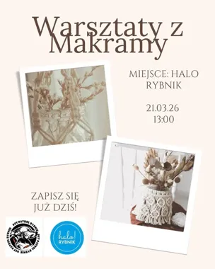 Grafika promocyjna wydarzenia Warsztaty z Makramy — Kreatywnie z Fundacją Pet Patrol Rybnik