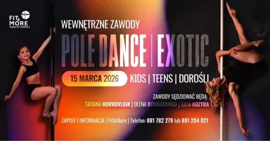 Grafika promocyjna wydarzenia Zawody Pole Dance & Exotic w Fit&More Rybnik