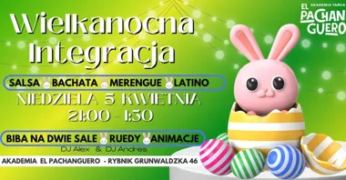 Grafika promocyjna wydarzenia Wielkanocna Integracja – Salsa & Bachata Party w Rybniku