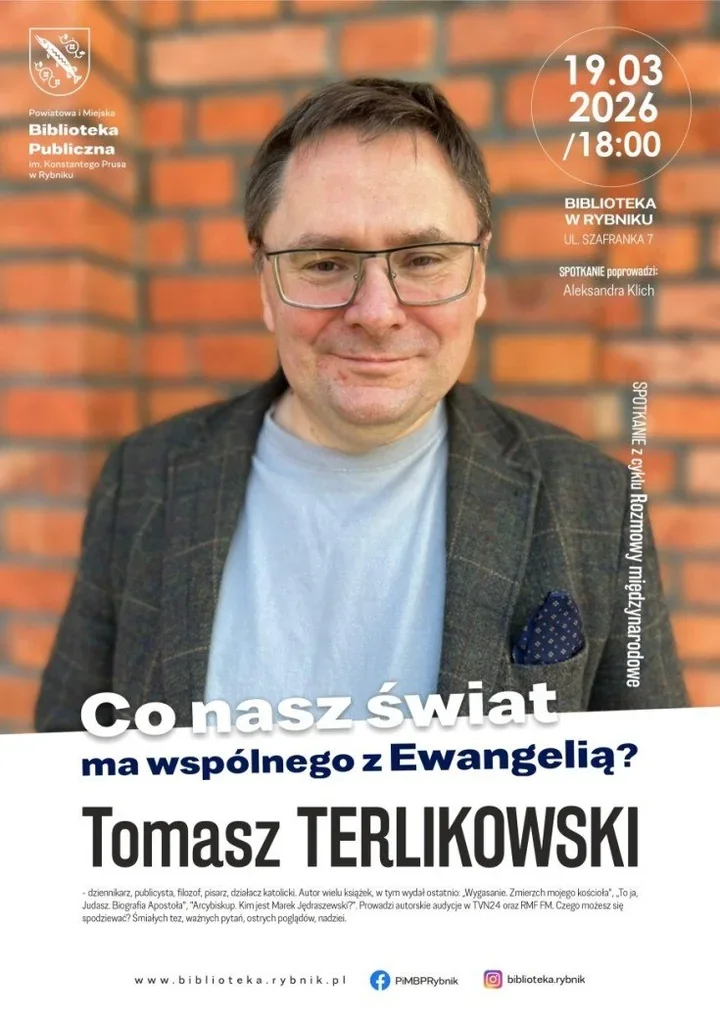Tomasz Terlikowski w Bibliotece Głównej - o tym, co łączy świat z Ewangelią
