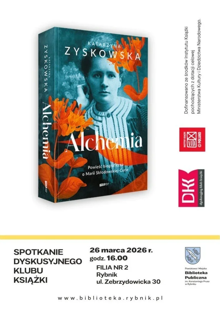 Spotkanie DKK w Filii nr 2 - „Alchemia” pokazuje Marię Skłodowską-Curie