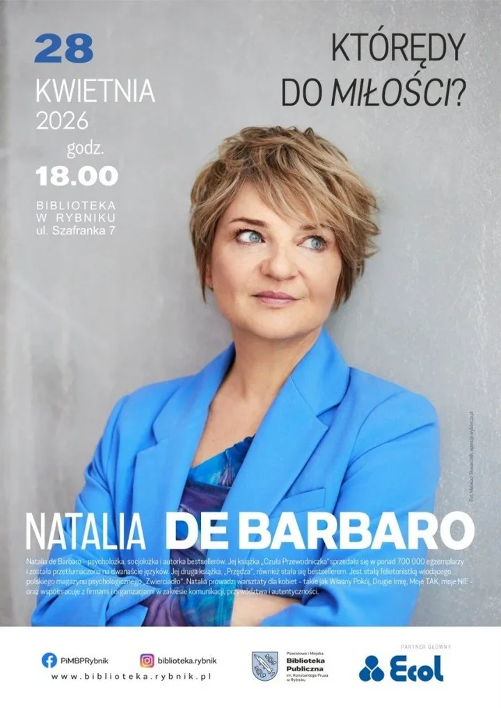 Natalia de Barbaro w Rybniku - wieczór o rodzinnych przejściach i sile miłości