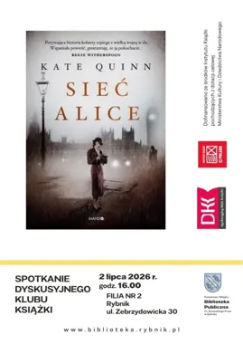 „Sieć Alice” w Rybniku - DKK w Filii nr 2 szykuje rozmowę o tajemnicy