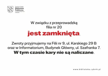 Filia nr 20 robi przerwę na przeprowadzkę, ale książki wracają do obiegu