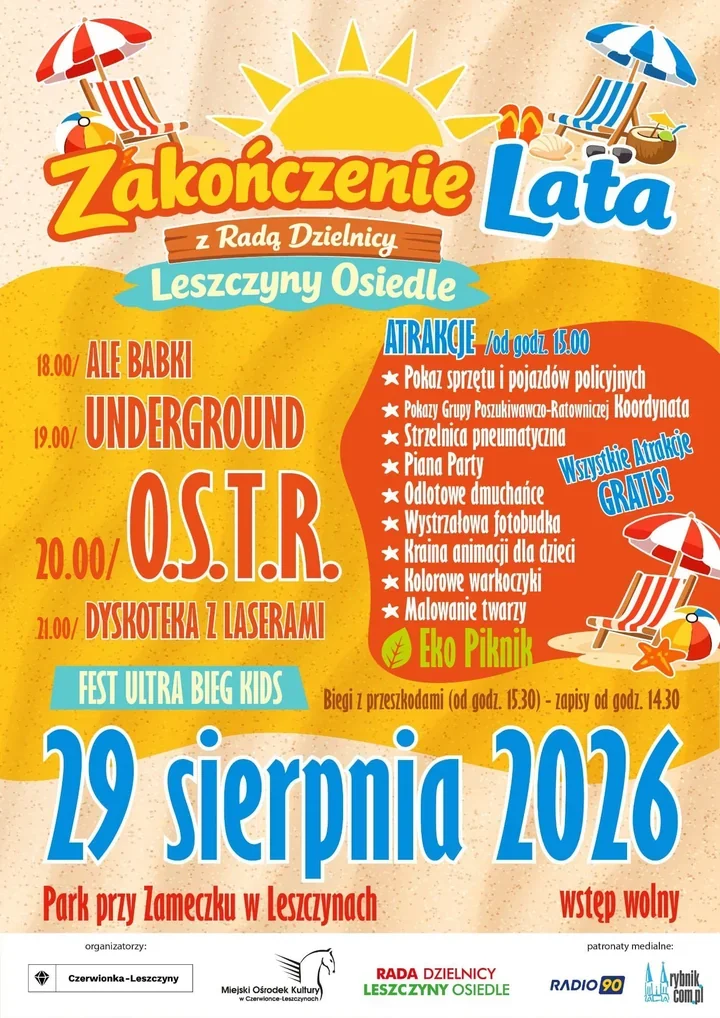 Zakończenie lata w Leszczynach. O.S.T.R. i bieg z przeszkodami