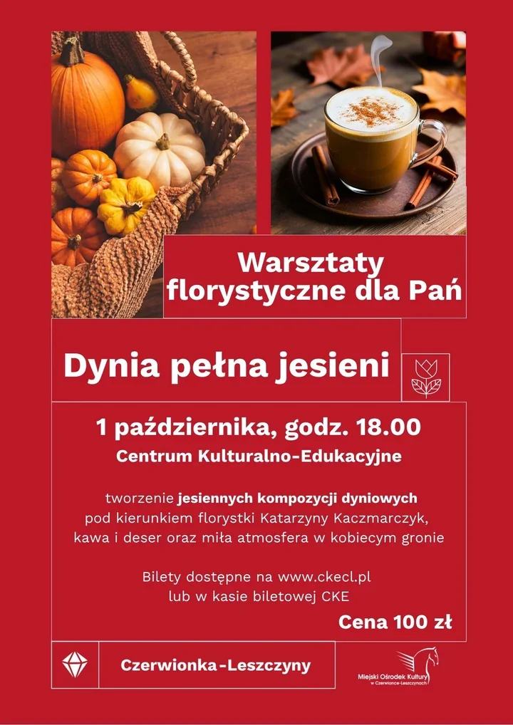 Dynia w roli głównej. Jesienne warsztaty florystyczne w Czerwionce-Leszczynach
