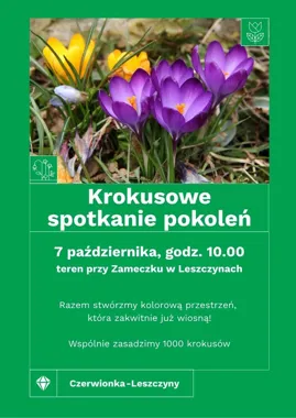 Tysiąc krokusów przy Zameczku. W Leszczynach spotkają się pokolenia
