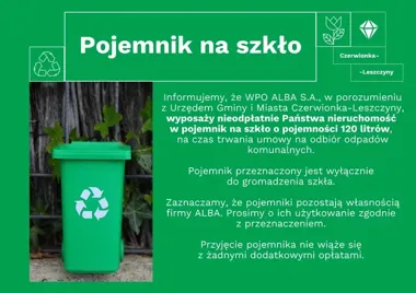 Nowe pojemniki na szkło trafiają do domów. Tego nie wolno do nich wrzucać