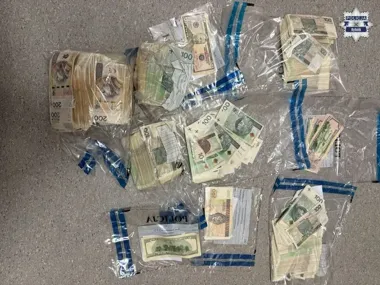 Kurier i koordynator zatrzymani - zabezpieczono prawie ćwierć miliona zł