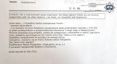 Szybka interwencja w Rybniku zakończyła się podziękowaniami dla policjantów