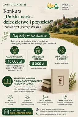 10 tys. zł i publikacja książki. Konkurs o polskiej wsi czeka na prace
