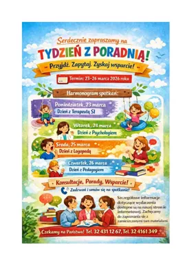 Tydzień otwarty w Poradni – konsultacje i warsztaty dla rodziców oraz nauczycieli