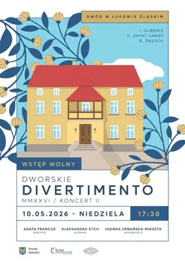 Dworskie dźwięki wracają do Łukowa Śląskiego. Trio zagra w maju